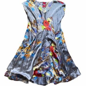 Johnny Was Silk Printed mini dress size large
